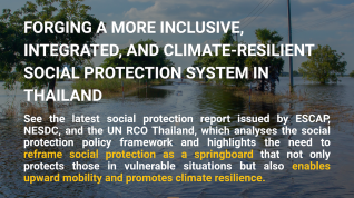 Photo 1 - ESCAP and NESDC issue report on Strengthening the Social Protection System in Thailand